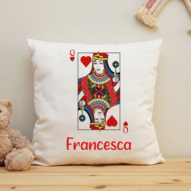 Federa Quadrata Personalizzata con Nomi Carta da Poker King e Queen Federe per cuscino