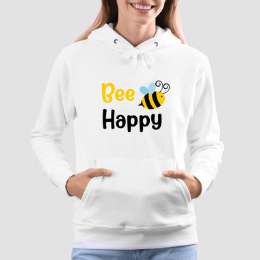 Bee happy Felpa con cappuccio