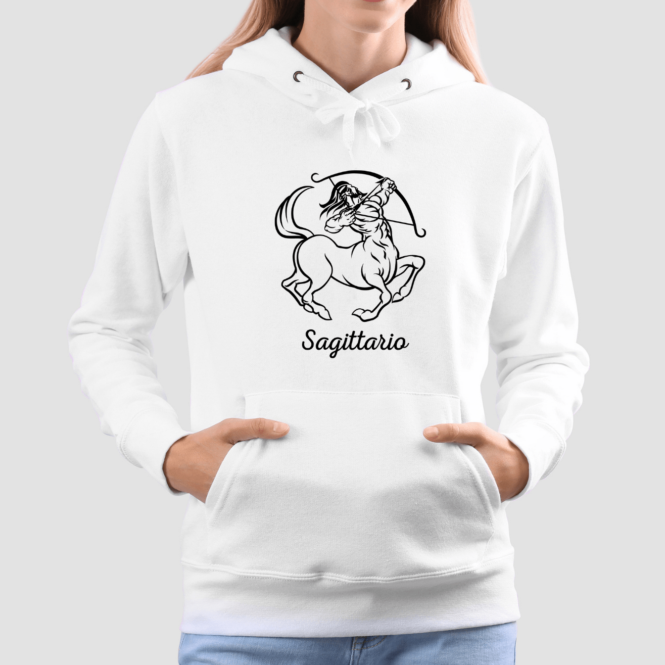Lol T-Shirt Felpa con cappuccio Bianca / S Oroscopo Sagittario