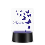 Lampada Led Personalizzata con nome con farfalle