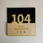 Numeri Camera Hotel/Albergo in plexiglass accoppiato (mod. Auro)