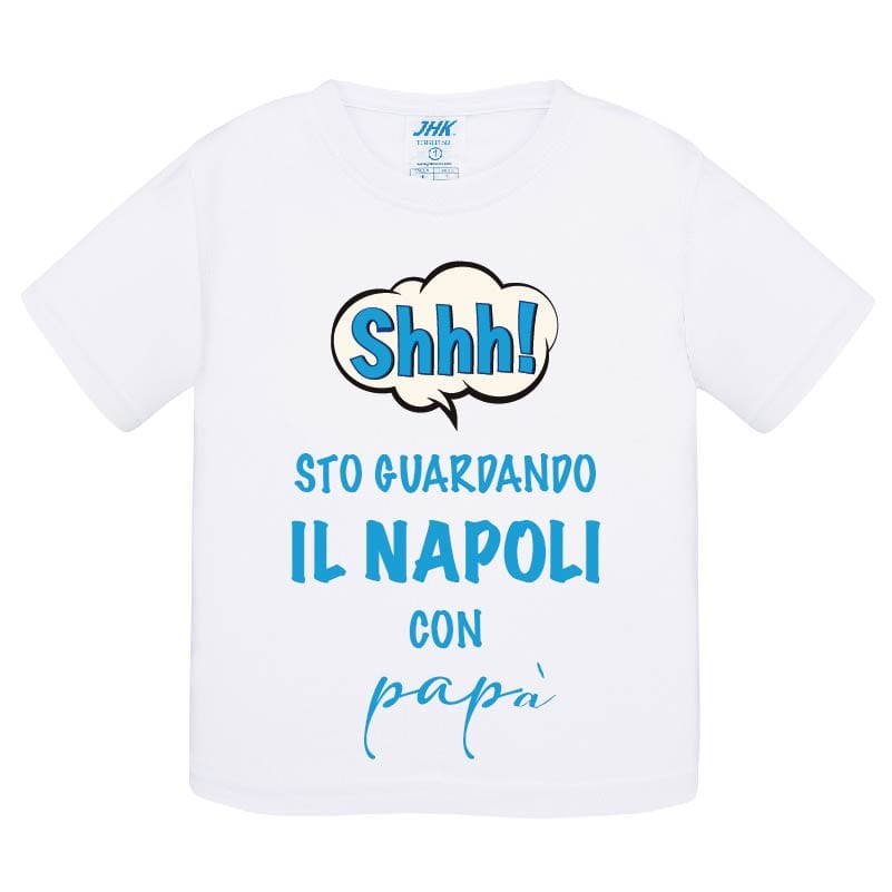Lol T-Shirt 0 Anni Shh sto guardando il Napoli con papà