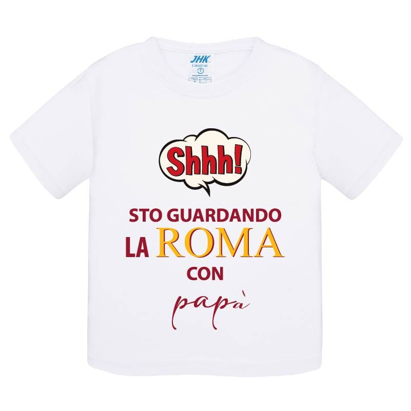 Lol T-Shirt 0 Anni Shh sto guardando la Roma con papà