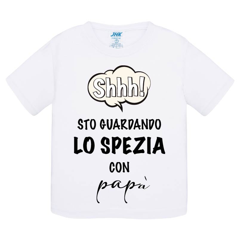 Lol T-Shirt 0 Anni Shh sto guardando lo Spezia con papà