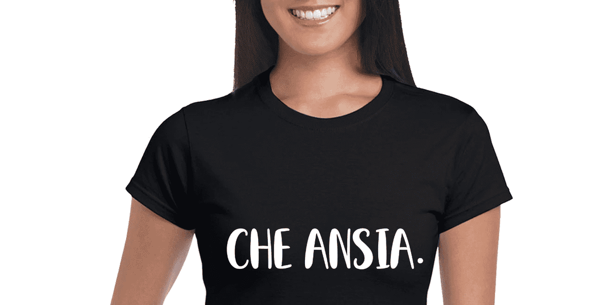 Che ansia T shirt Donna Manica Corta Lol T shirt