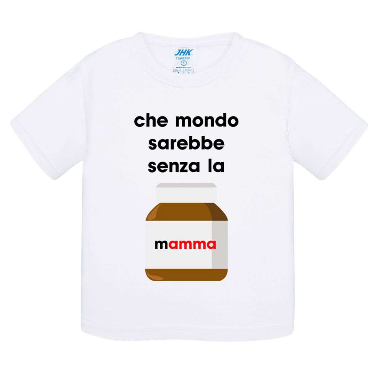 Che mondo sarebbe senza la mamma nutella T-shirt Bambino Manica