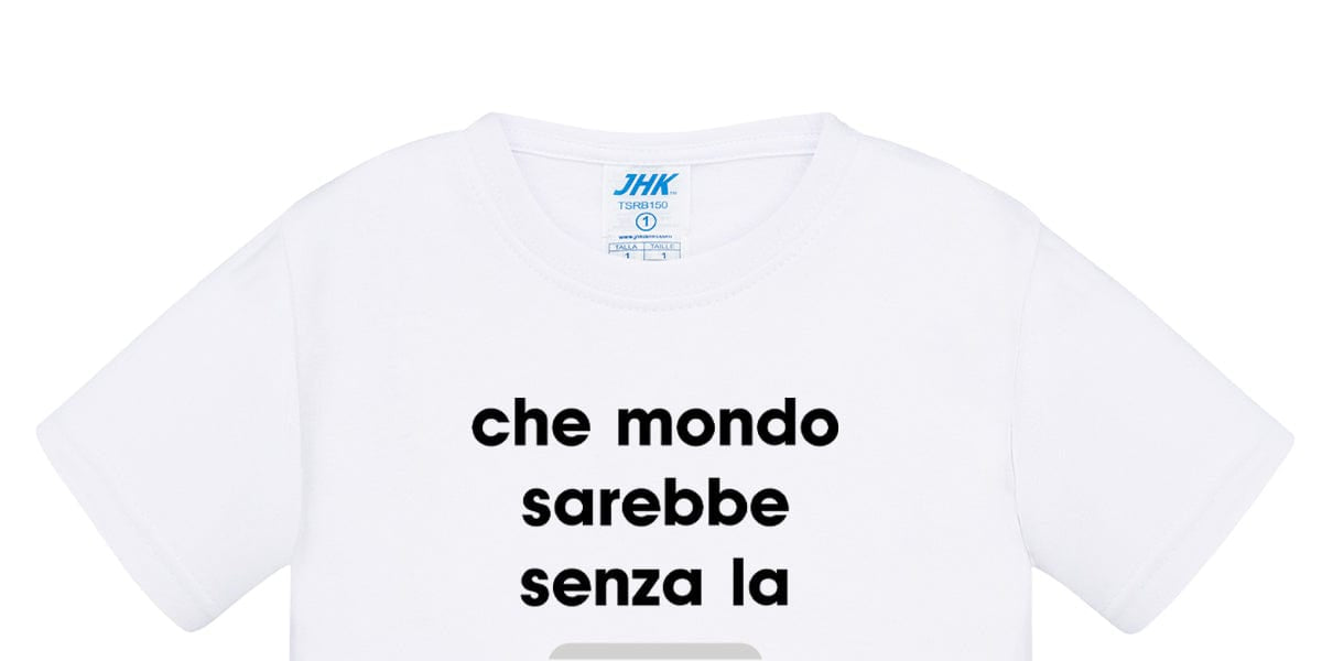 Che mondo sarebbe senza la mamma nutella  T-shirt Bambino Manica Corta –  Lol T-shirt