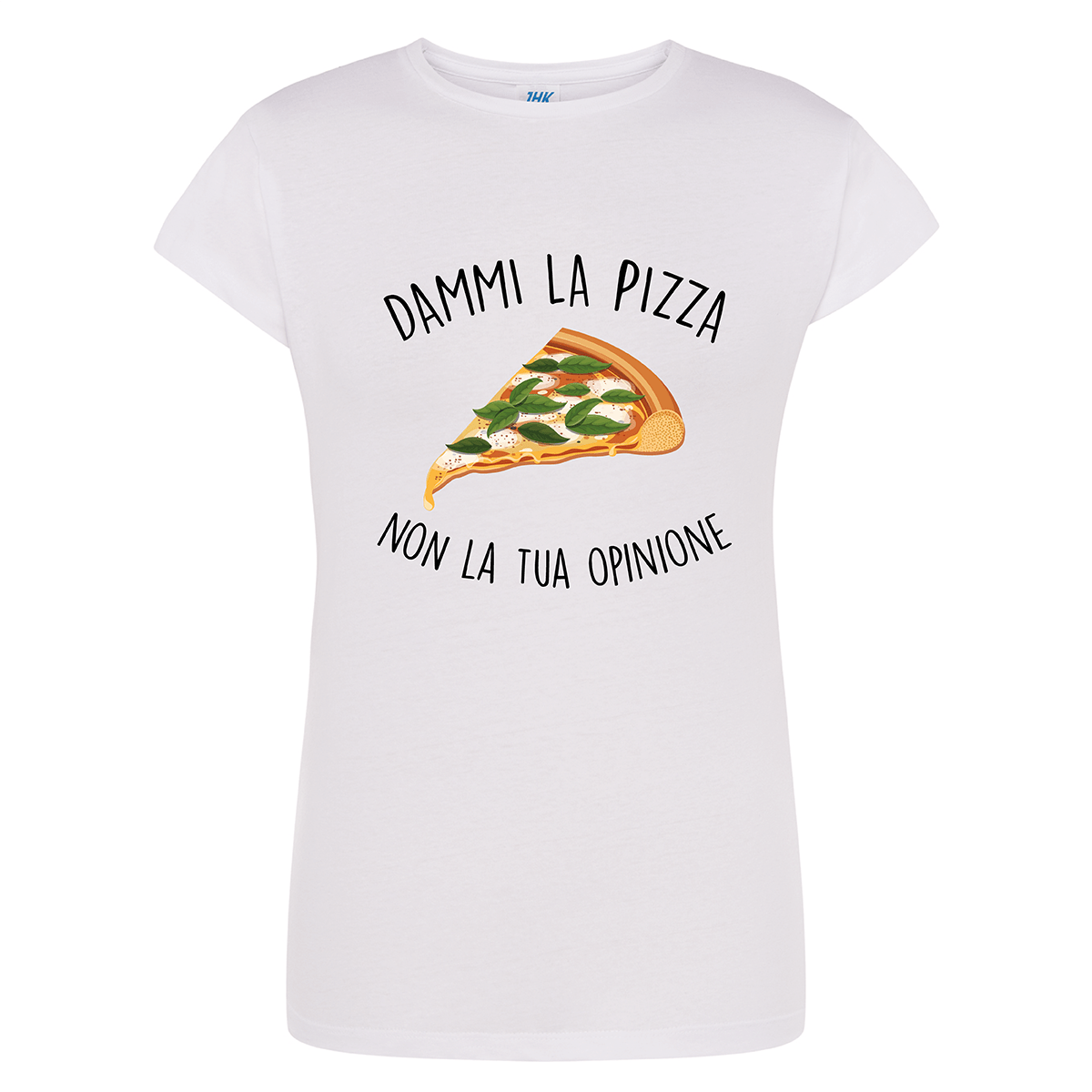Lol T-Shirt T-shirt s / bianco Dammi la pizza non la tua opinione
