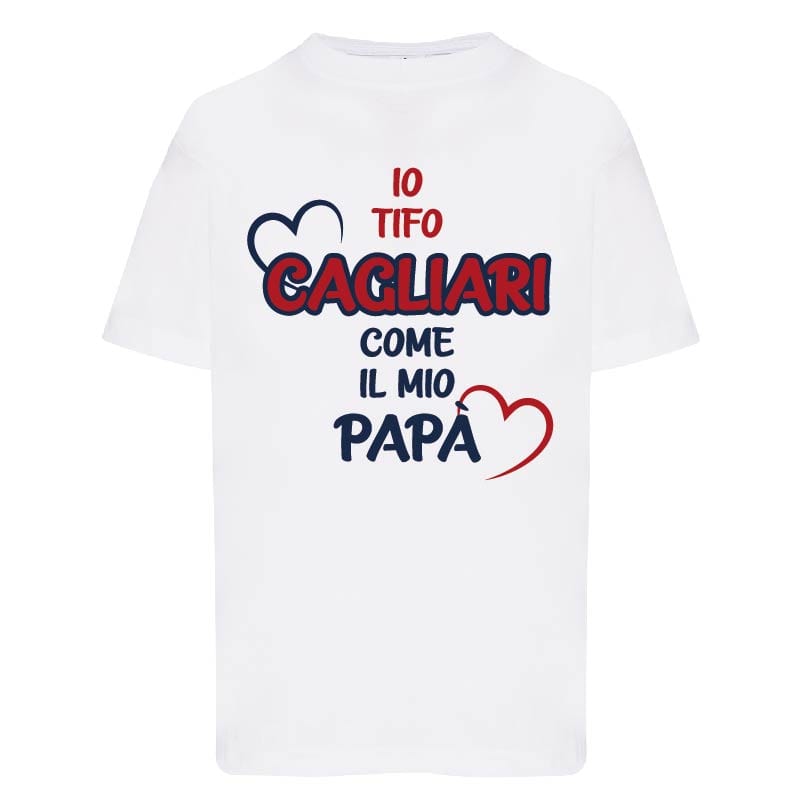 Lol T-Shirt T-shirt 3/4 anni Io tifo Cagliari come il mio papà
