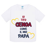 Io tifo Genoa come il mio papà T-shirt