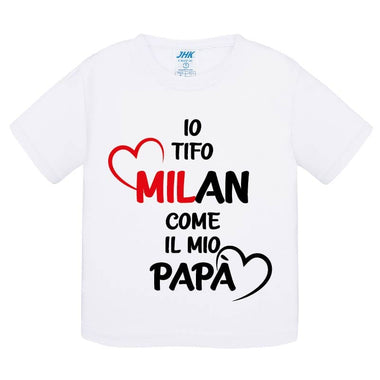 Io tifo Milan come il mio papà T-shirt