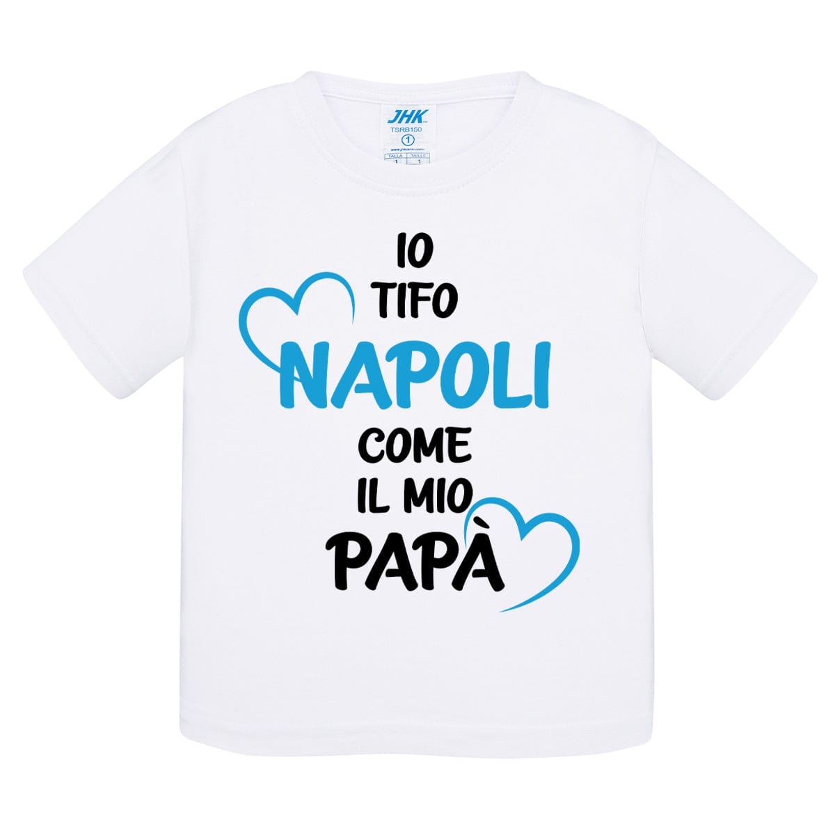 Lol T-Shirt T-shirt 0 Anni Io tifo Napoli come il mio papà