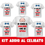 Kit Addio al Celibato Fronte e Retro T-shirt
