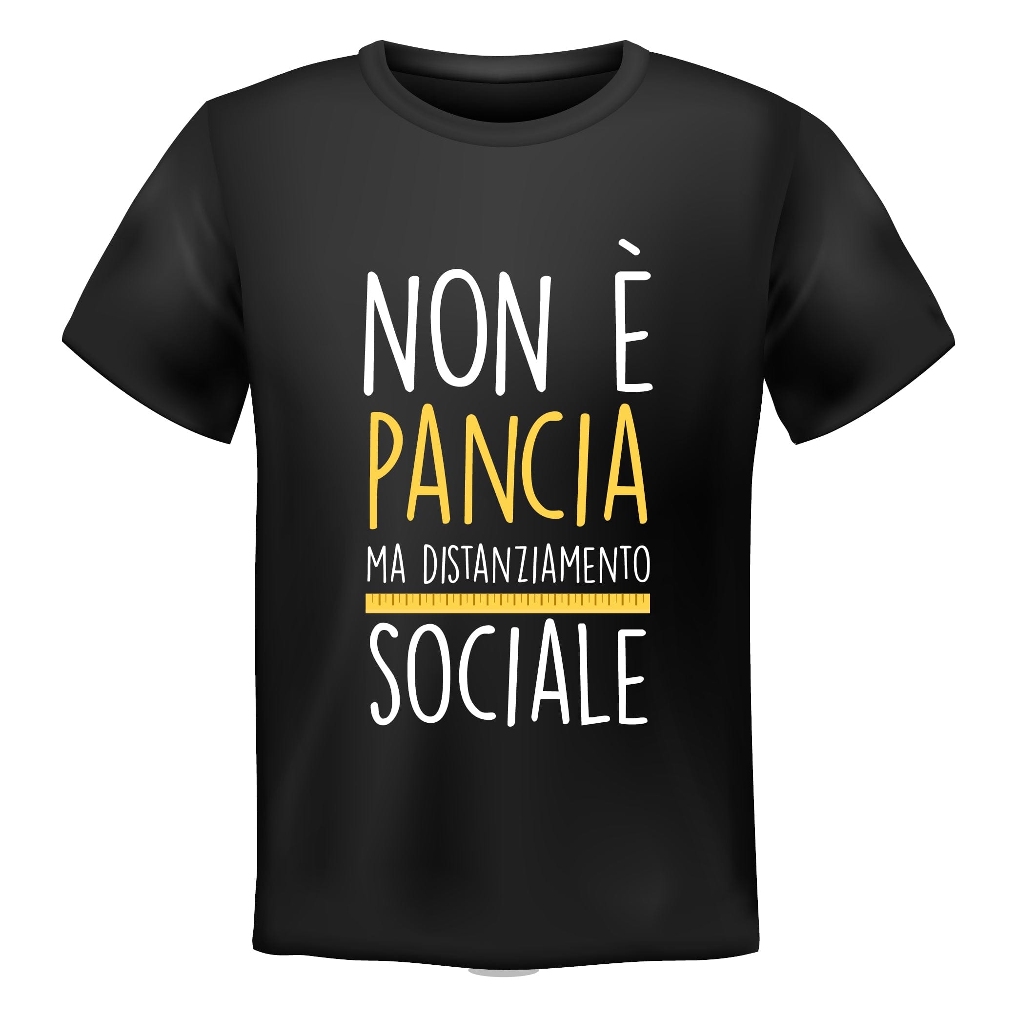 Lol T-Shirt T-shirt S / nero Non è pancia ma distanziamento sociale