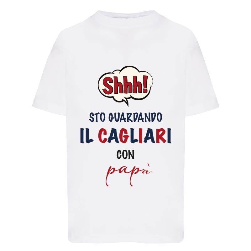 Lol T-Shirt T-shirt 3/4 anni Shh sto guardando il Cagliari con papà