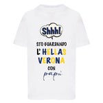 Shh sto guardando l'Hellas Verona con papà T-shirt