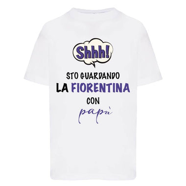 Shh sto guardando la Fiorentina con papà T-shirt