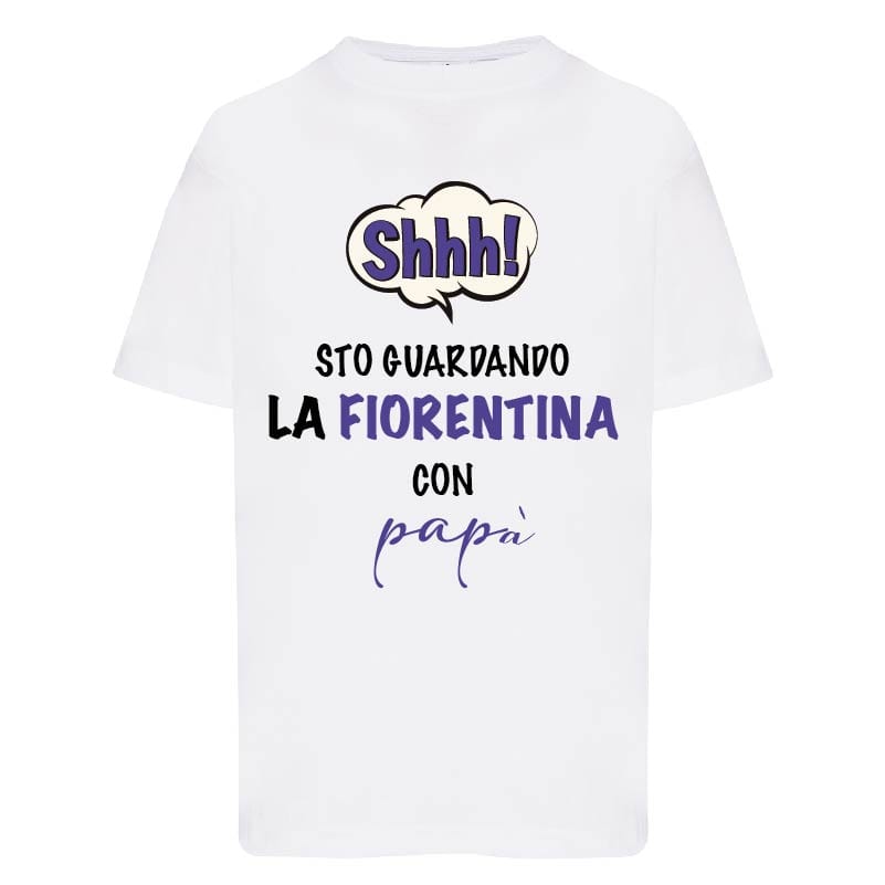 Lol T-Shirt T-shirt 3/4 anni Shh sto guardando la Fiorentina con papà