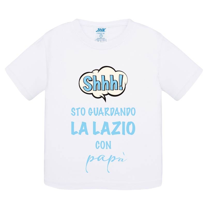 Lol T-Shirt T-shirt 0 Anni Shh sto guardando la Lazio con papà