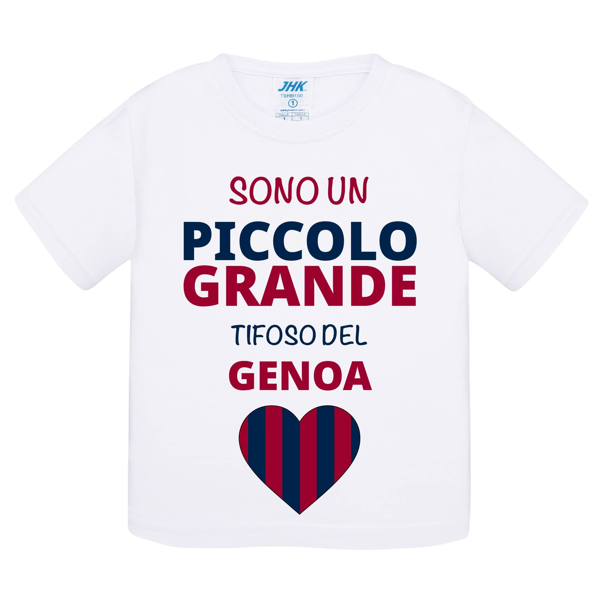 Lol T-Shirt T-shirt 0 anni Sono un piccolo grande tifoso del Genoa