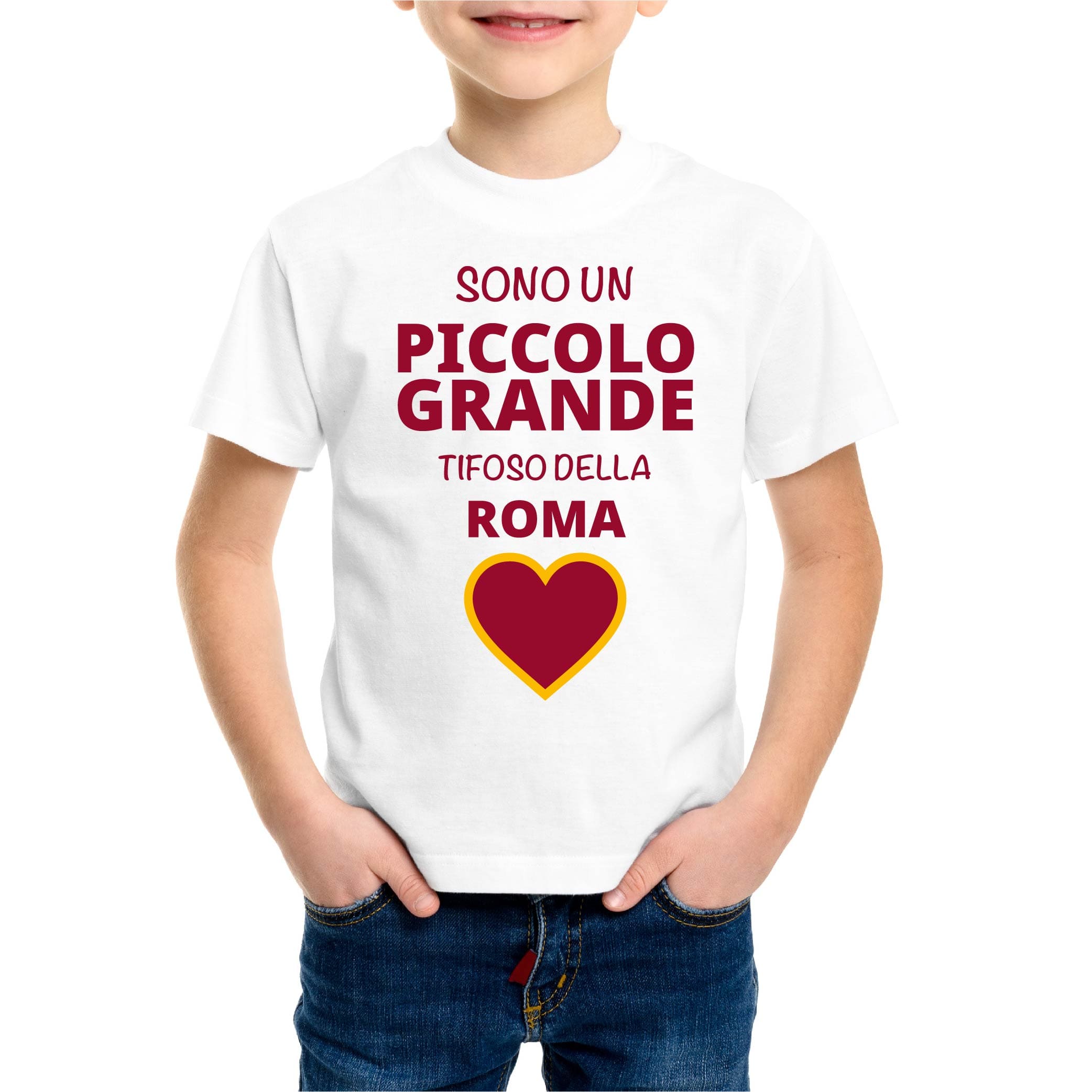 Lol T-Shirt T-shirt Sono un piccolo grande tifoso della Roma