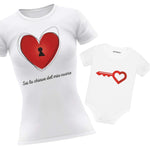Mamma + Bambino Combo Sei la chiave del mio cuore-T-shirt-Lol T-shirt