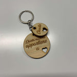 Portachiavi in legno idea regalo per mamma e papà-Portachiavi-Lol T-shirt