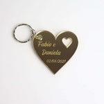 Portachiavi in Plexiglass a forma di cuore con incisione-Portachiavi-Lol T-shirt