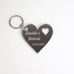 Portachiavi in Plexiglass a forma di cuore con incisione-Portachiavi-Lol T-shirt