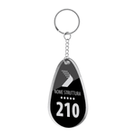 Portachiavi per Hotel o b&b in plexiglass nero con numero stanza a forma di goccia-portachiavi hotel-Lol T-shirt