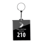 Portachiavi per Hotel o b&b in plexiglass nero con numero stanza forma quadrata-portachiavi hotel-Lol T-shirt