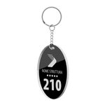 Portachiavi per Hotel o b&b in plexiglass nero con numero stanza-portachiavi hotel-Lol T-shirt