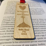 Segnalibro Regalo Maestra in legno con dedica personalizzata - Idea Regalo per Maestre e Insegnanti Fine Anno Scolastico-Segnalibro Regalo Maestra-Lol T-shirt
