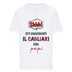 Shh sto guardando il Cagliari con papà-T-shirt-Lol T-shirt