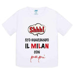 Shh sto guardando il Milan con papà-T-shirt-Lol T-shirt