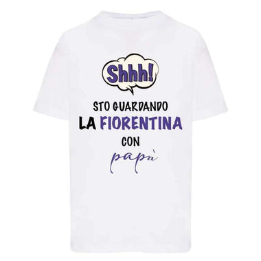Shh sto guardando la Fiorentina con papà-T-shirt-Lol T-shirt