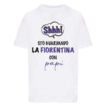 Shh sto guardando la Fiorentina con papà-T-shirt-Lol T-shirt