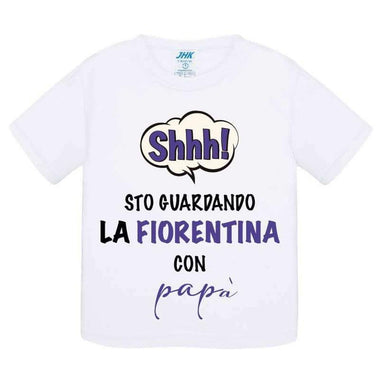 Shh sto guardando la Fiorentina con papà-T-shirt-Lol T-shirt