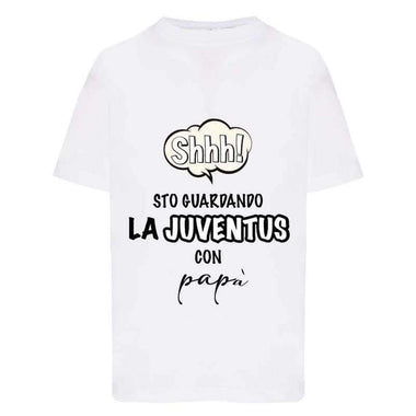 Shh sto guardando la Juventus con papà-T-shirt-Lol T-shirt