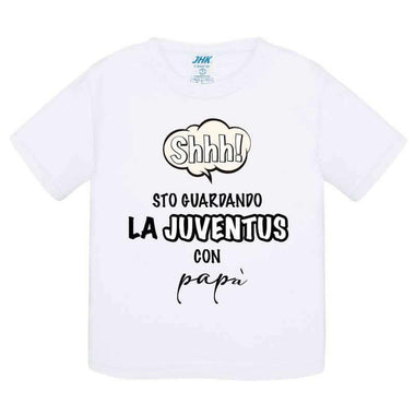 Shh sto guardando la Juventus con papà-T-shirt-Lol T-shirt