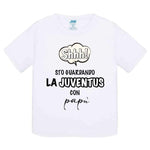 Shh sto guardando la Juventus con papà-T-shirt-Lol T-shirt