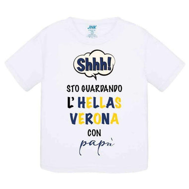 Shh sto guardando l'Hellas Verona con papà-T-shirt-Lol T-shirt