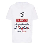 Silenzio sto guardando il Cagliari con papà-T-shirt-Lol T-shirt