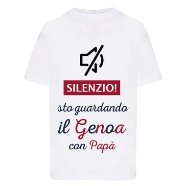 Silenzio sto guardando il Genoa con papà-T-shirt-Lol T-shirt