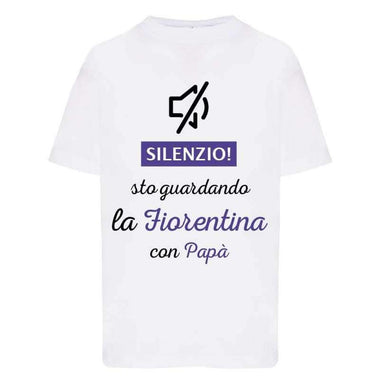 Silenzio sto guardando la Fiorentina con papà-T-shirt-Lol T-shirt
