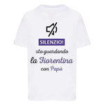 Silenzio sto guardando la Fiorentina con papà-T-shirt-Lol T-shirt