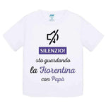 Silenzio sto guardando la Fiorentina con papà-T-shirt-Lol T-shirt