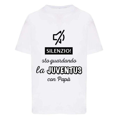 Silenzio sto guardando la Juventus con papà-T-shirt-Lol T-shirt