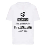Silenzio sto guardando la Juventus con papà-T-shirt-Lol T-shirt