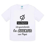 Silenzio sto guardando la Juventus con papà-T-shirt-Lol T-shirt